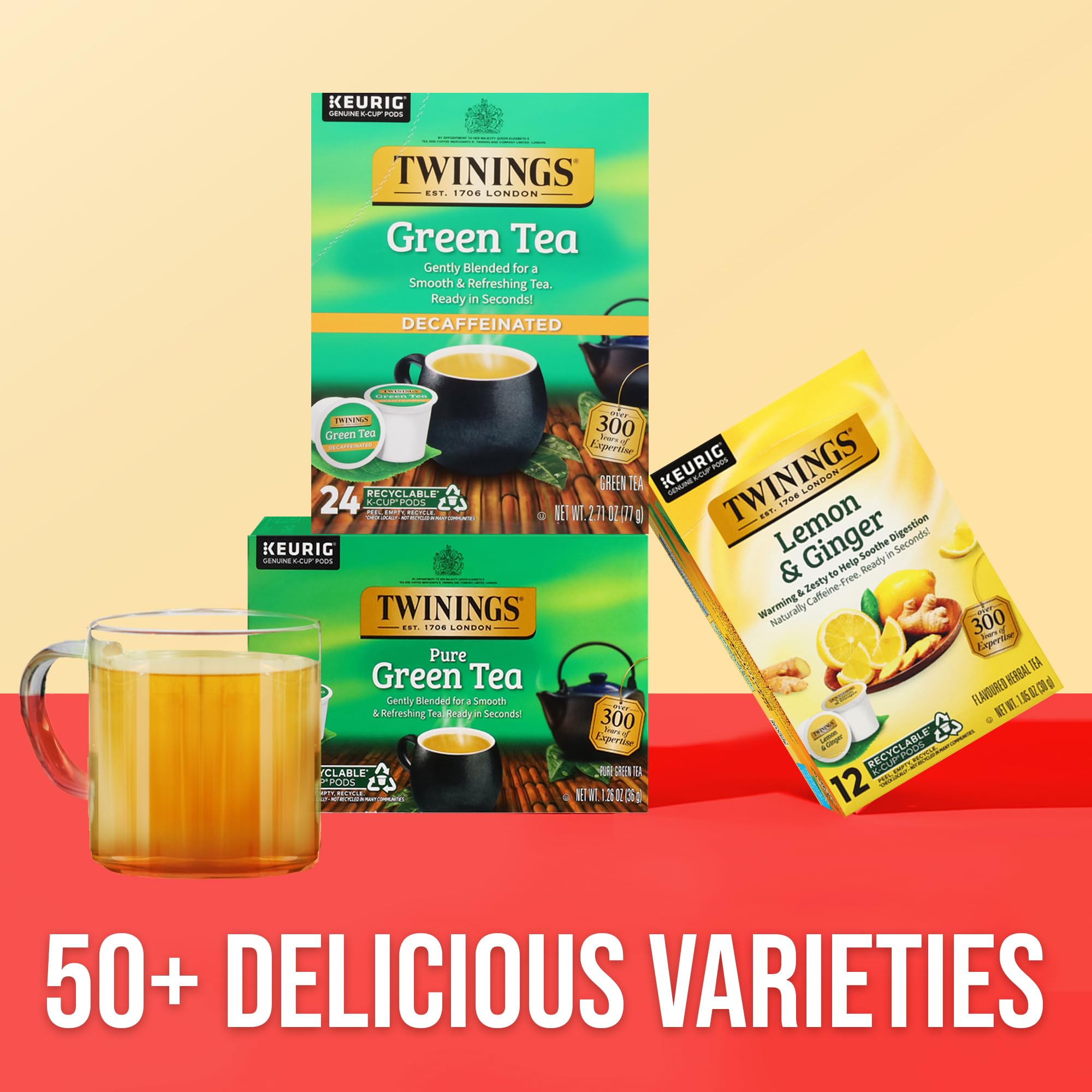 Twinings etiqueta e información de origen que muestra abastecimiento responsable