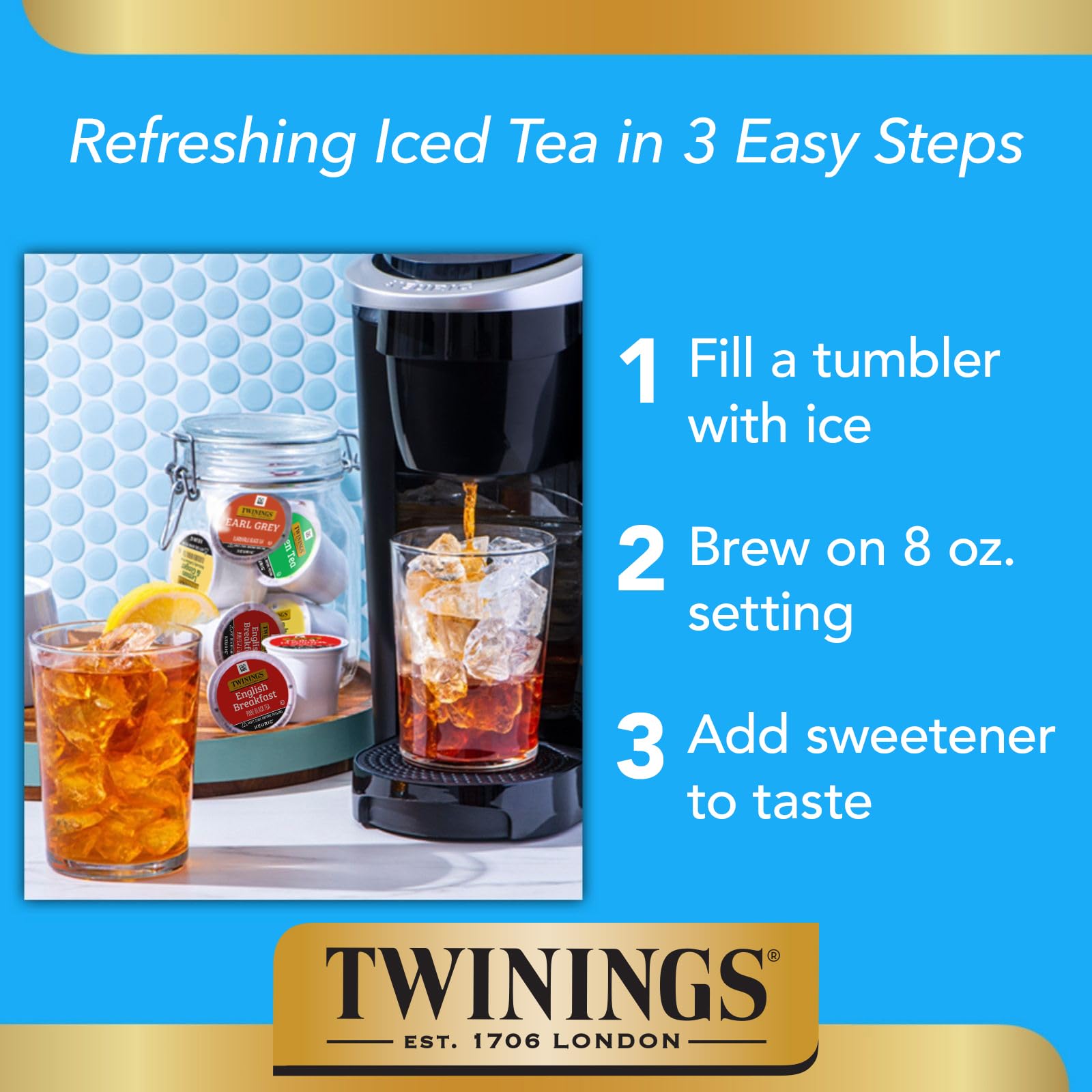 Twinings etiqueta con logos de abastecimiento responsable subrayando compromiso social