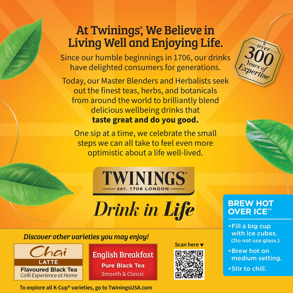 Twinings taza humeante servida para disfrutar sabor clásico