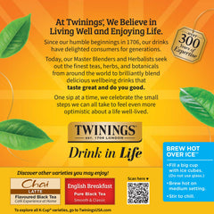 Twinings taza humeante servida para disfrutar sabor clásico