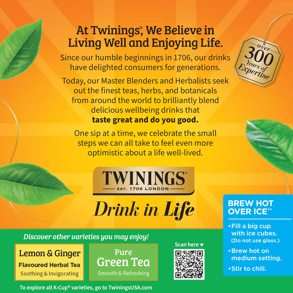 Twinings té helado servido con hielo resaltando versatilidad del producto