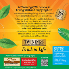 Twinings té helado servido en vaso con hielo refrescante y cuerpo