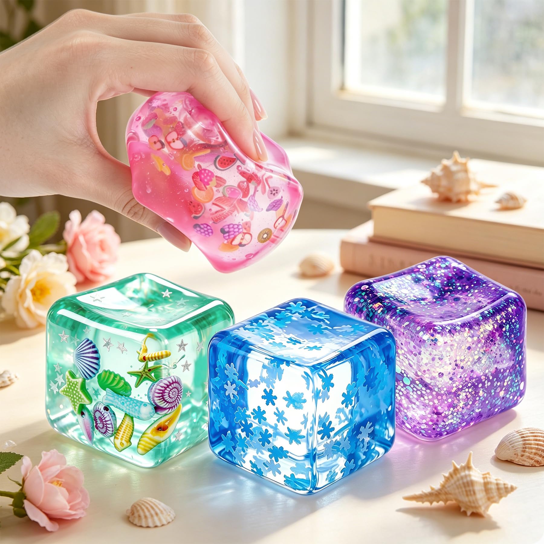 TXP cubo con temática océano y conchas que aporta detalle natural