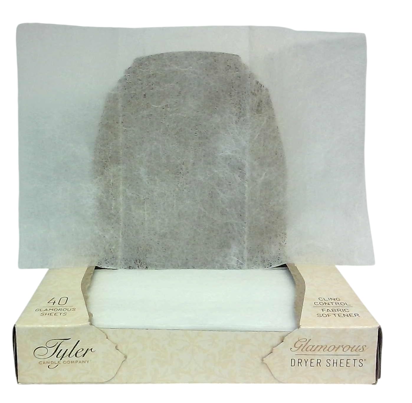 TYLER CANDLE COMPANY caja abierta con hojas y comparación de tamaño para referencia