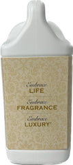 Comparación de tamaño del galón Glam Wash de TYLER CANDLE COMPANY mostrando rendimiento por envase