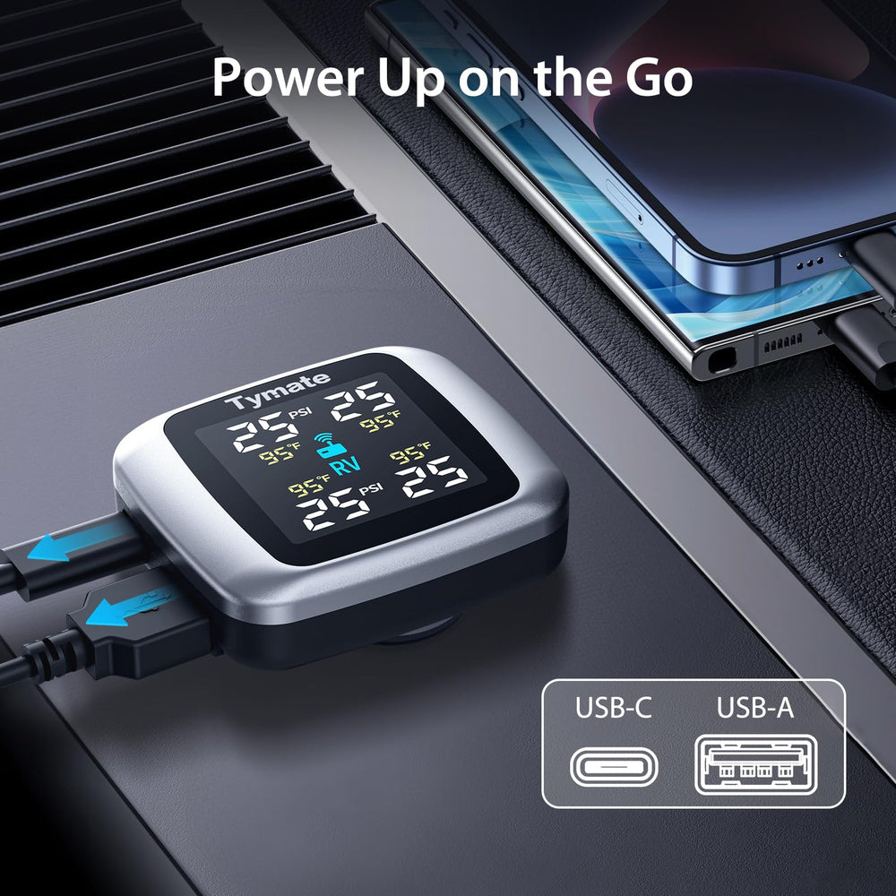 Sensor Tymate TM7 en mano para comparar tamaño y portabilidad
