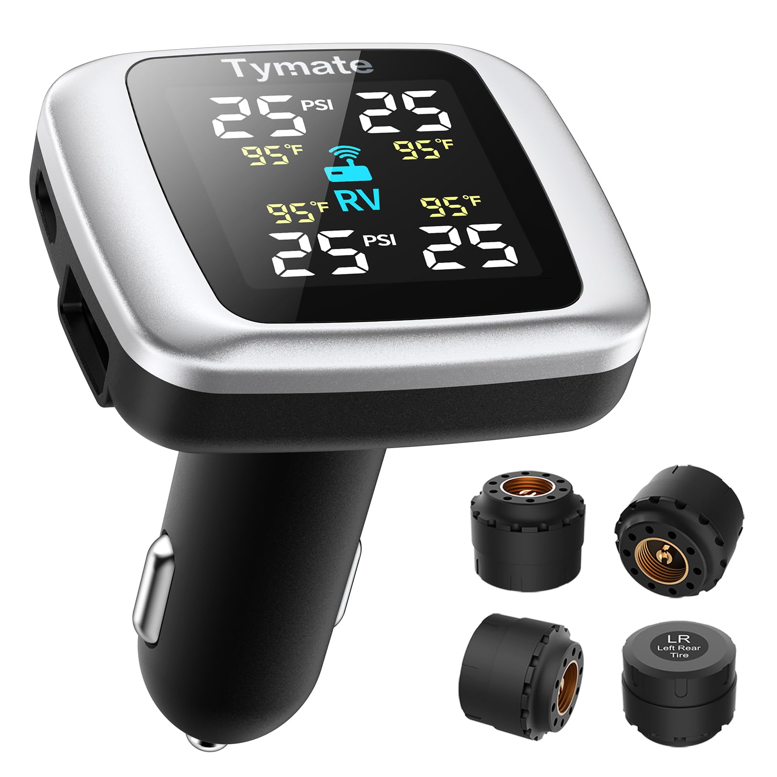 Tymate TM7 monitor frontal mostrando lecturas claras para seguridad