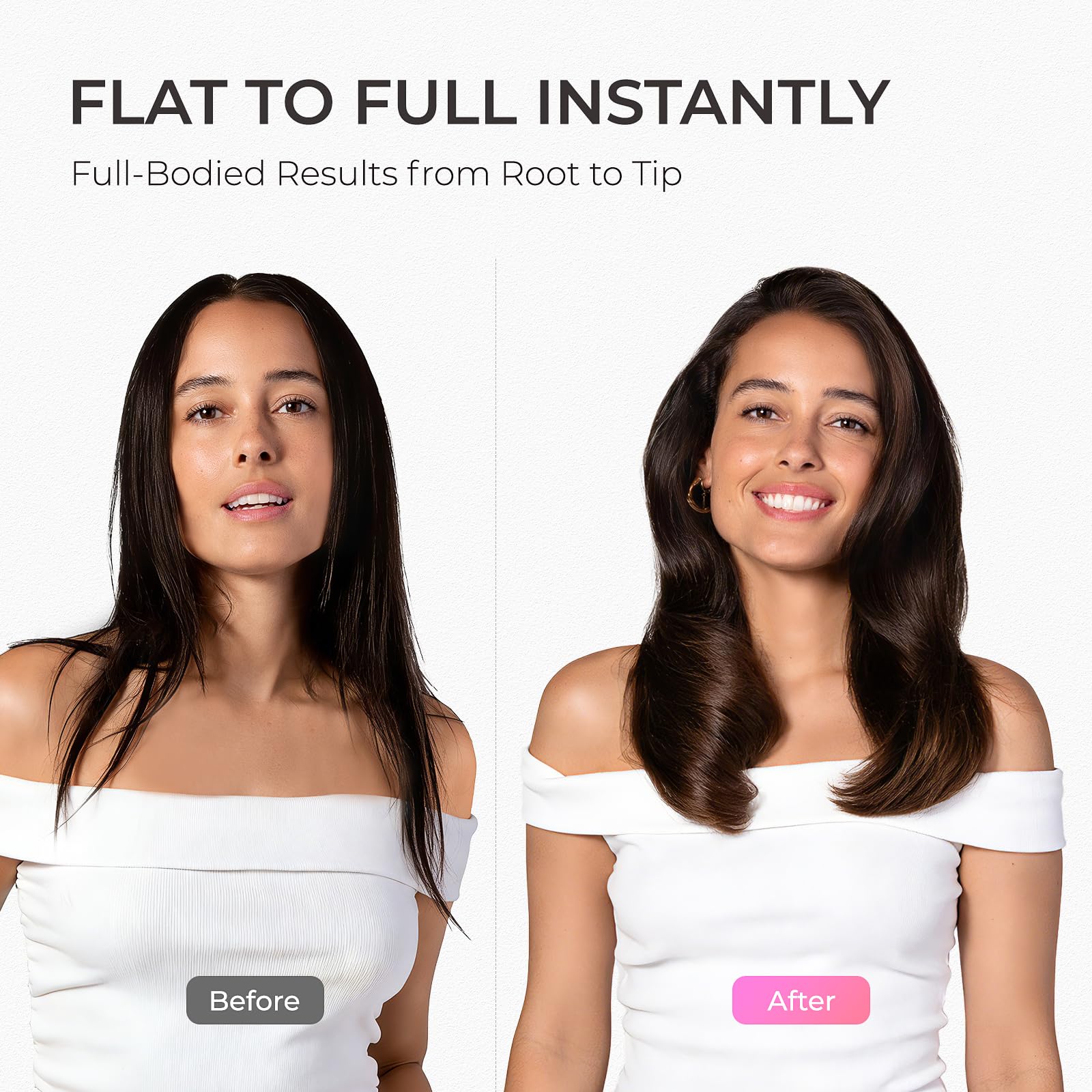 TYMO cepillo en uso secando cabello húmedo para un peinado más rápido