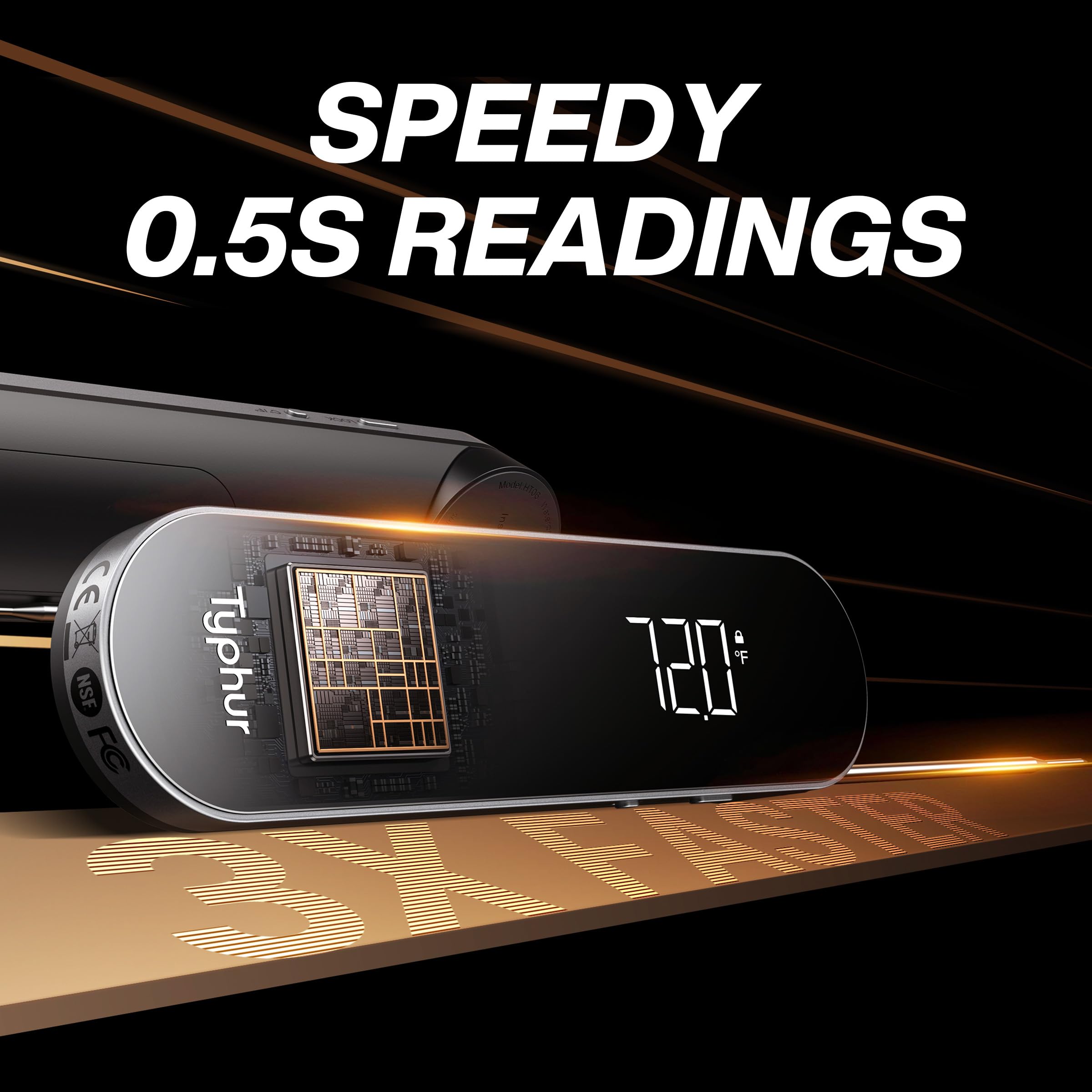 Typhur pantalla LED rotada 180 grados legible bajo sol intenso