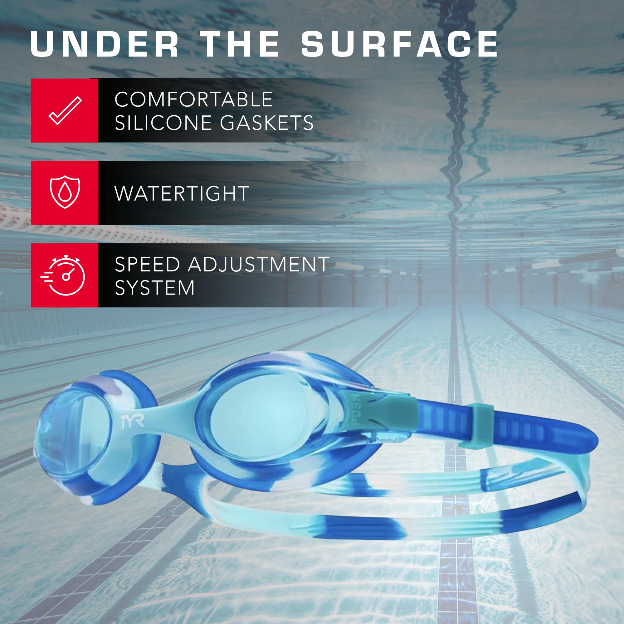 TYR sello de silicona DuraFit suave que previene fugas y roces