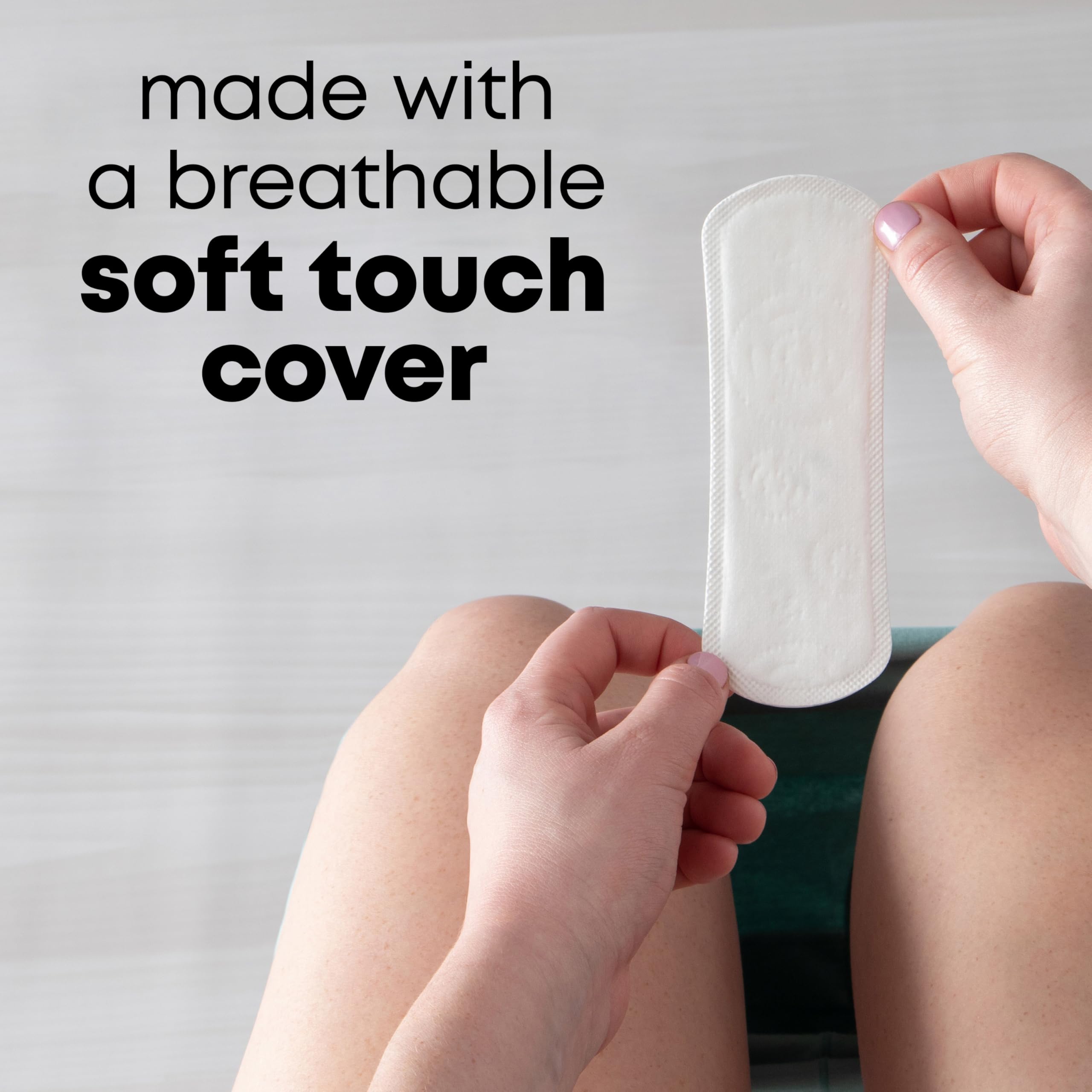 U by Kotex comparación de tamaño para ver longitud regular y cobertura