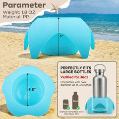 Uarzt junto a botella Rambler 36 oz para comparar tamaño y ajuste seguro