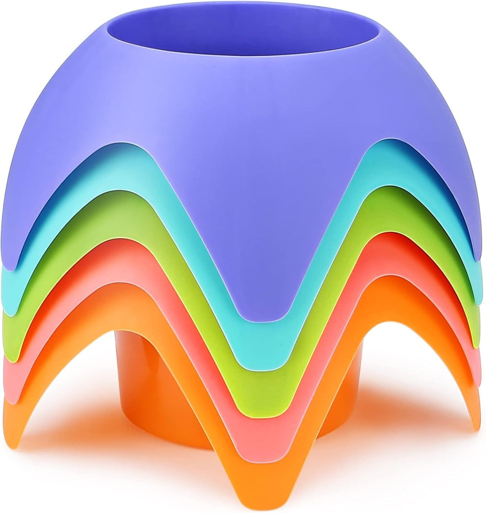Uarzt paquete multicolor de 5 sand coasters mostrando variedad de colores y beneficio práctico
