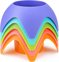 Uarzt paquete multicolor de 5 sand coasters mostrando variedad de colores y beneficio práctico
