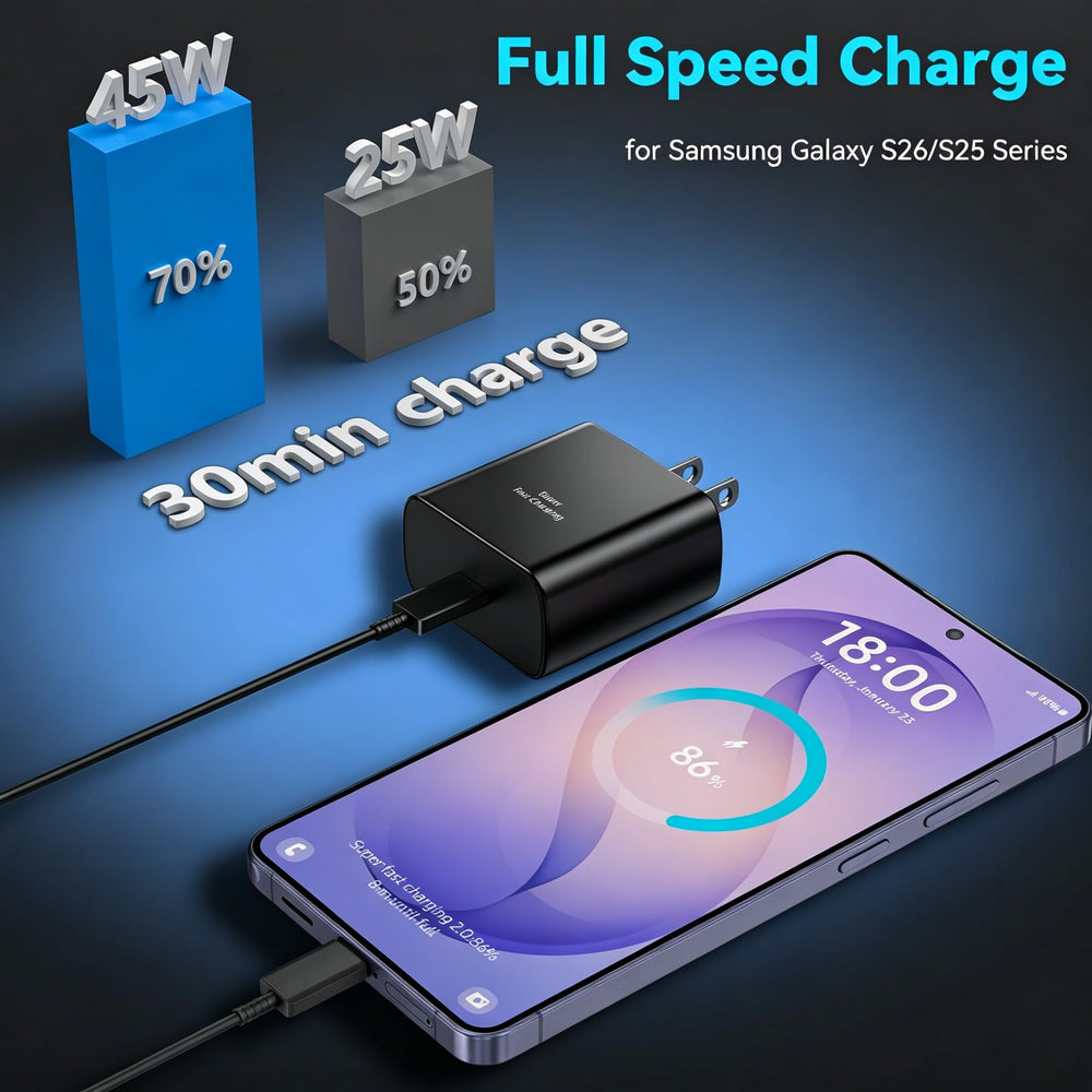 Ubearkk charger held in hand to show scale, compact design benefits easy travel