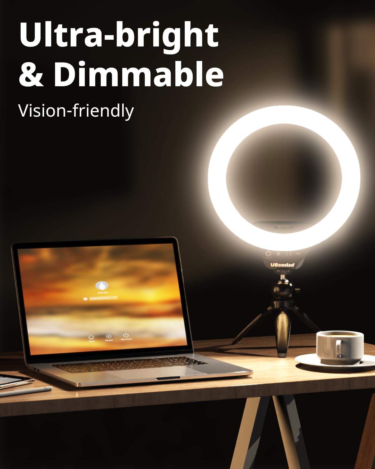 UBeesize compact tabletop tripod folded for travel and convenient storage