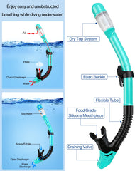 Ubekezele snorkel con tapa seca que impide entrada de agua