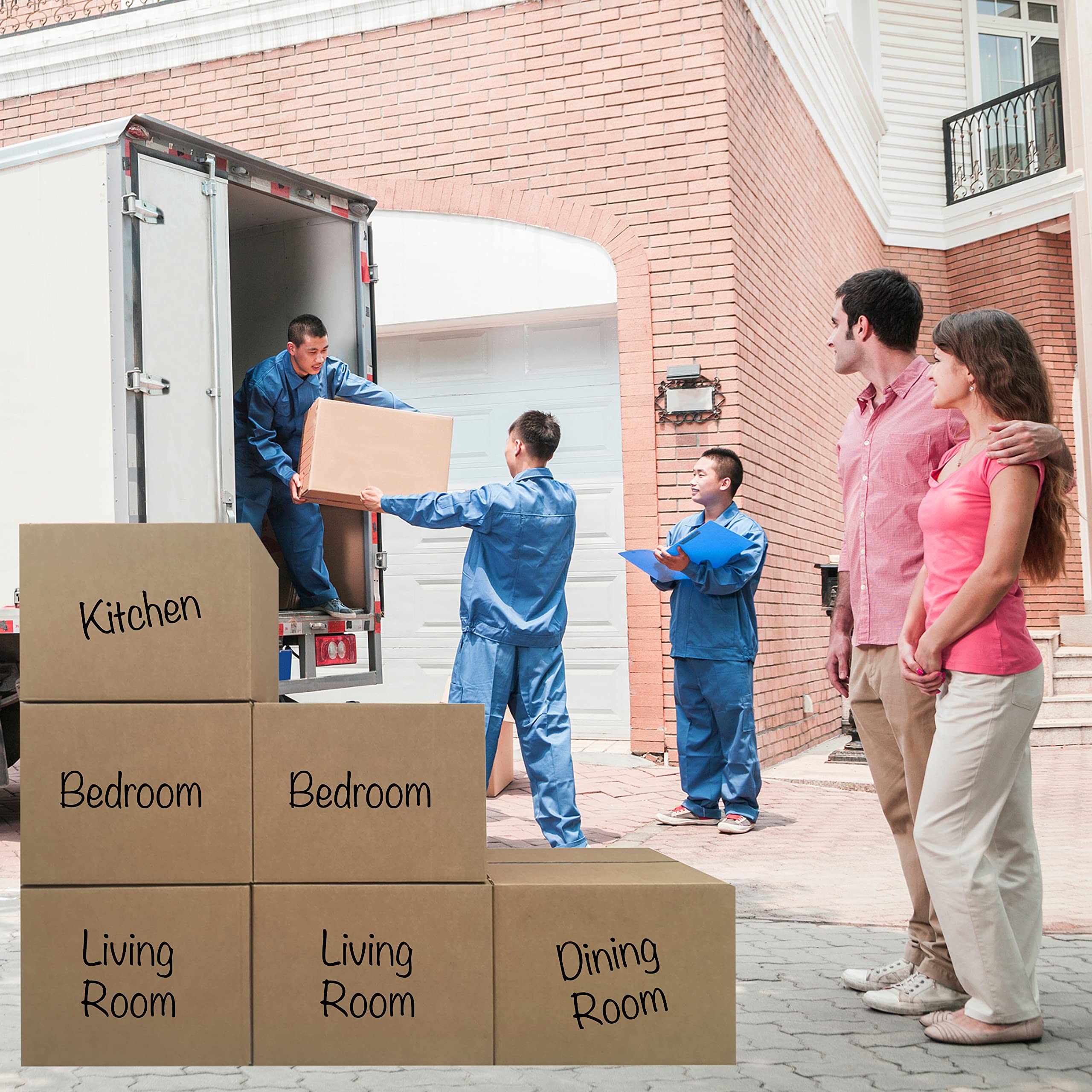 UBMOVE cajas llenas y apiladas optimizando espacio de transporte