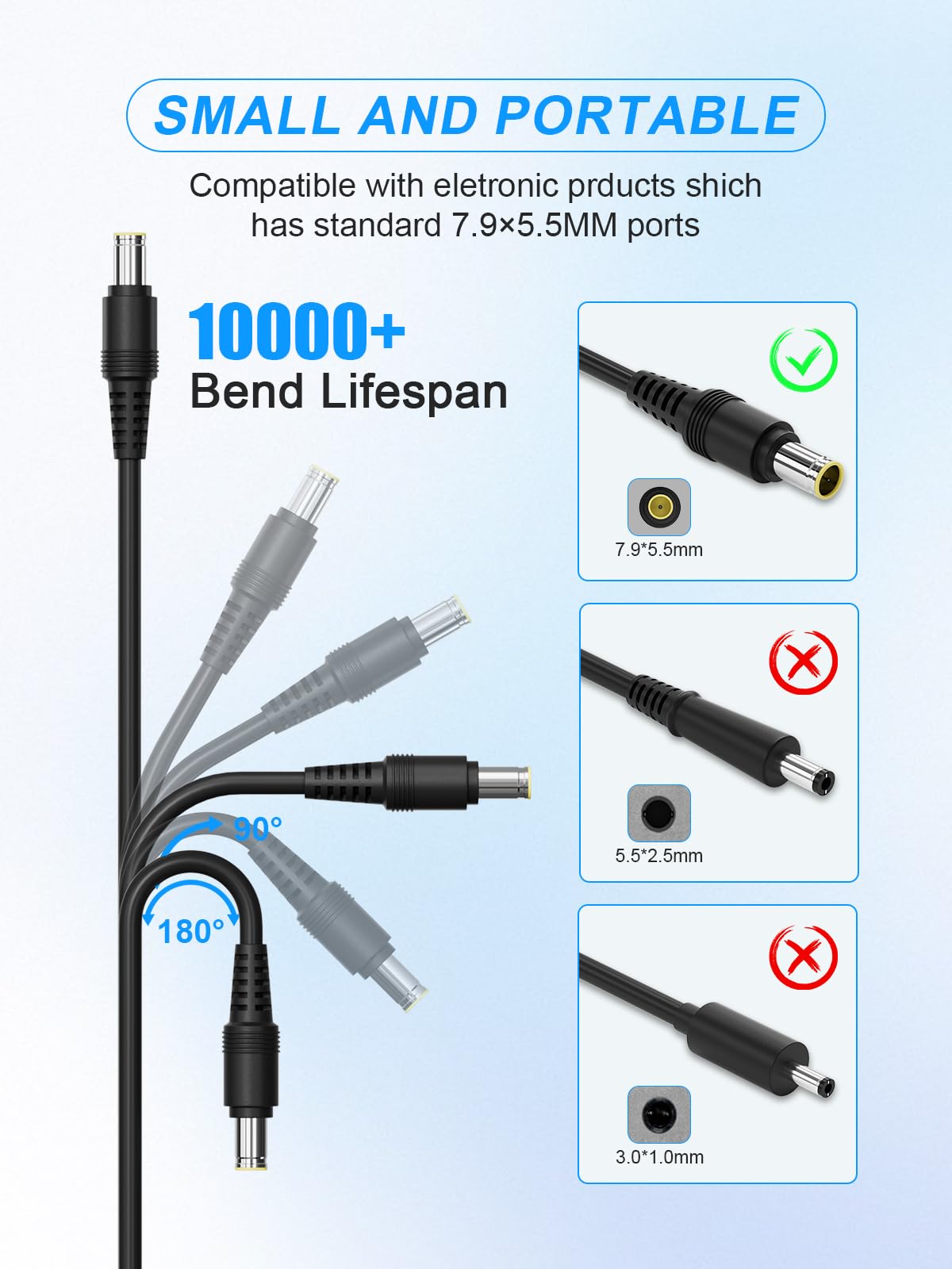 Textura del cable TPE UCANUUP resistente al doblez para mayor durabilidad y manejo