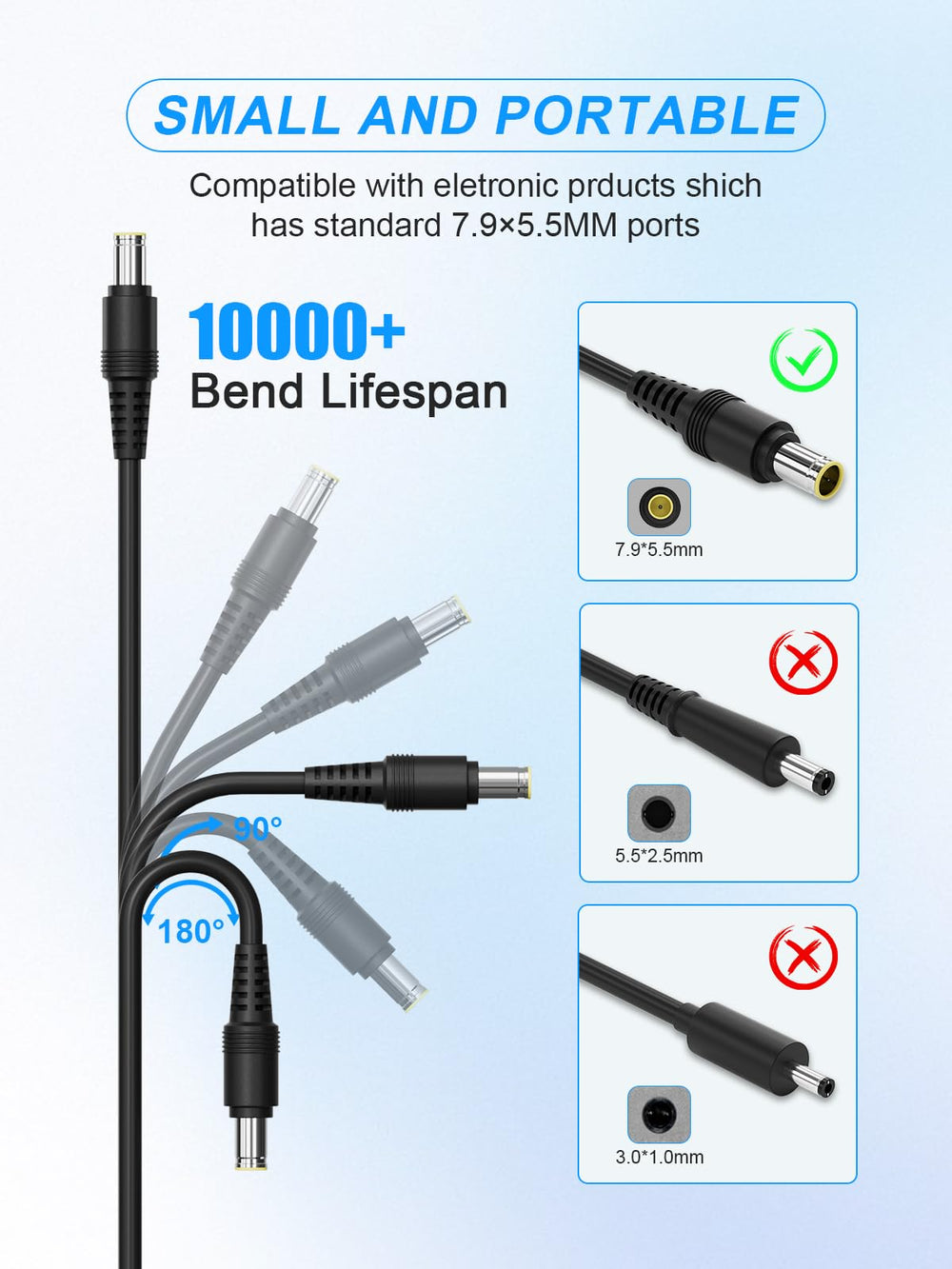 Textura del cable TPE UCANUUP resistente al doblez para mayor durabilidad y manejo
