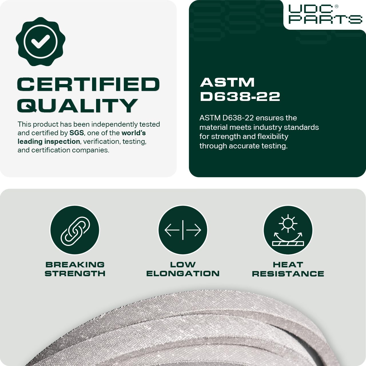 UDC Mower Belts cortacésped en césped con correa nueva, corte uniforme