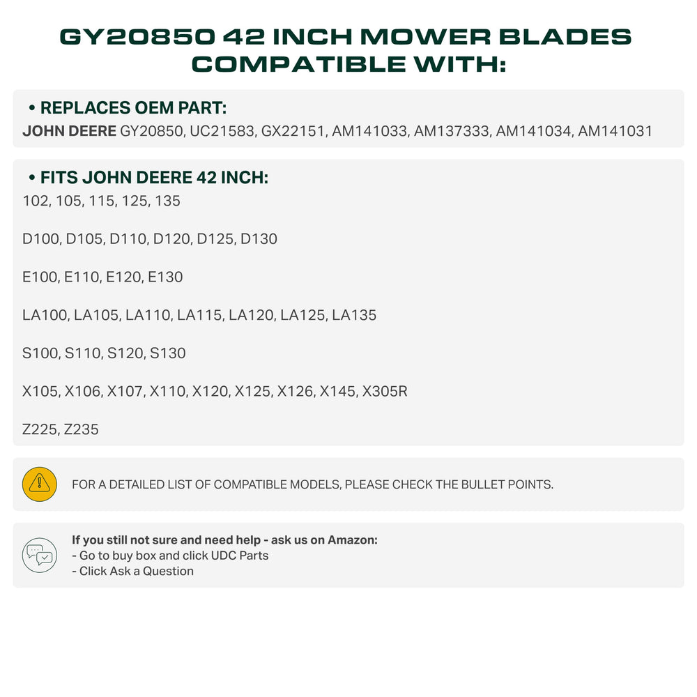 UDC Parts two blades side-by-side illustrating balanced pair to reduce vibration