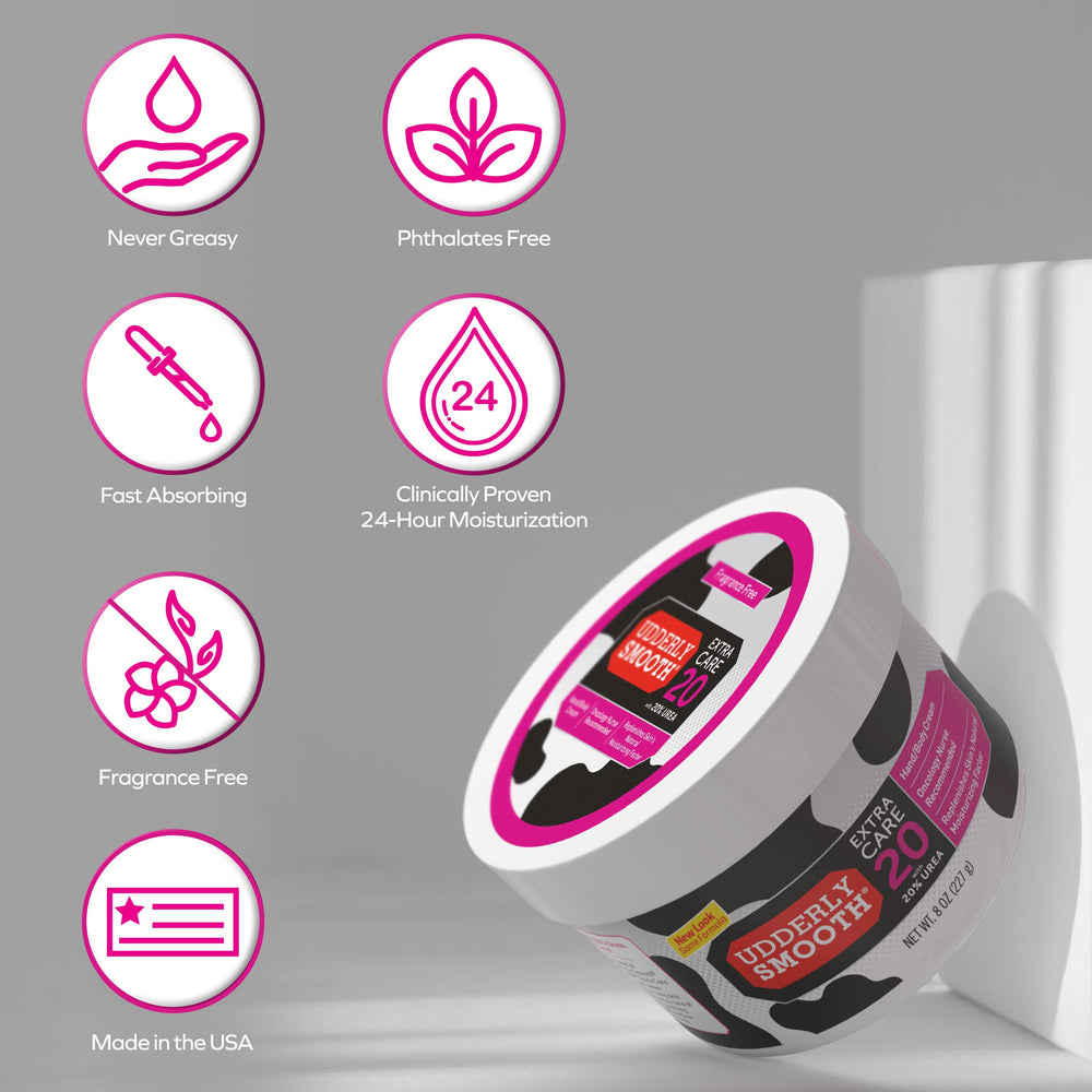 Udderly Smooth producto en baño estilo lifestyle para rutina diaria