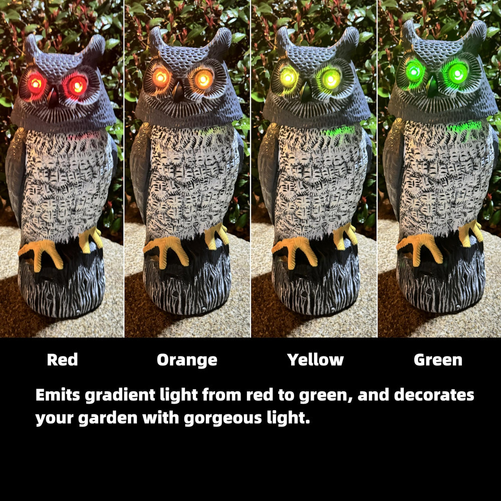 Ugold owl solar panel on head highlighting self-charging convenience