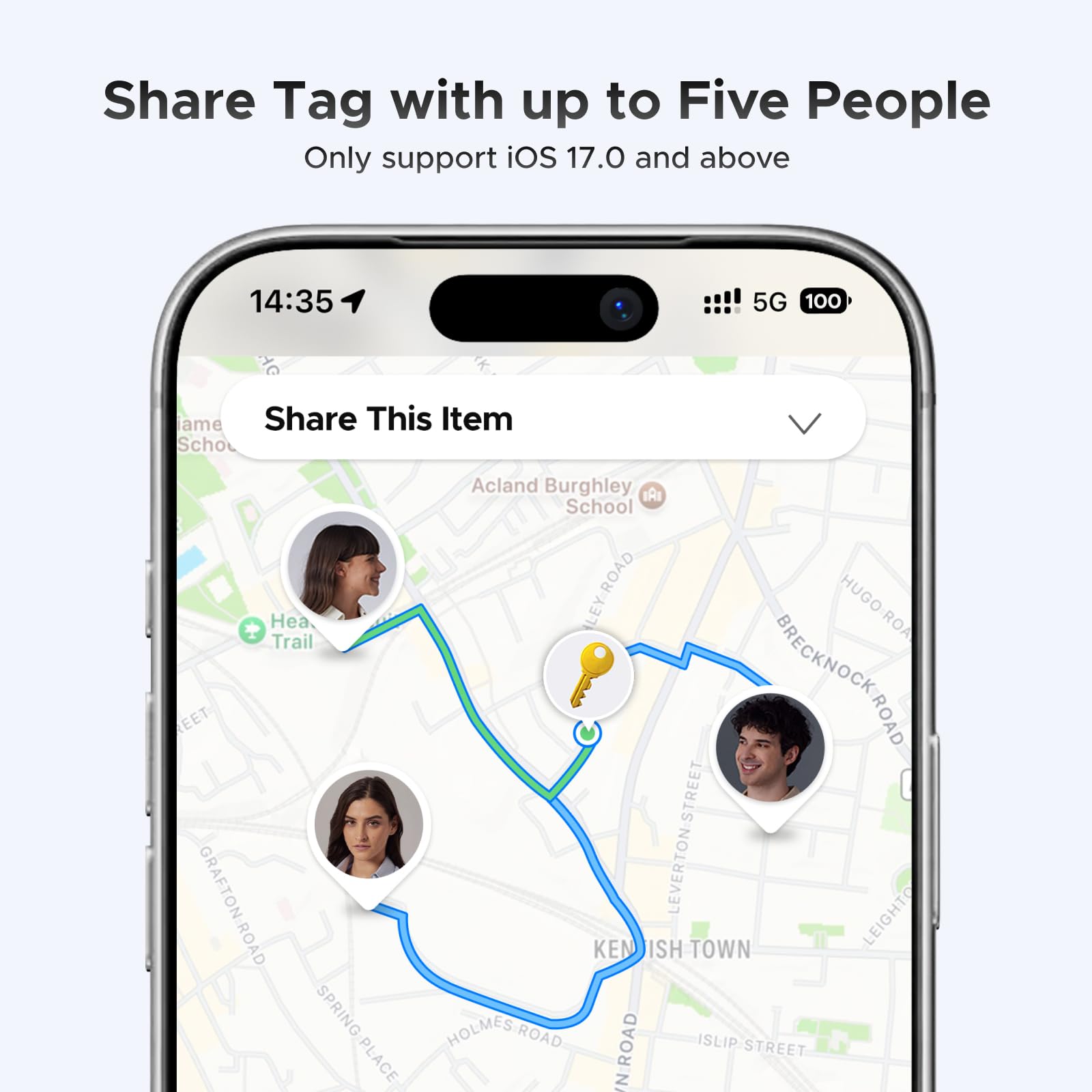 UGREEN FineTrack empaquetado abierto con accesorios listos para emparejar rápidamente