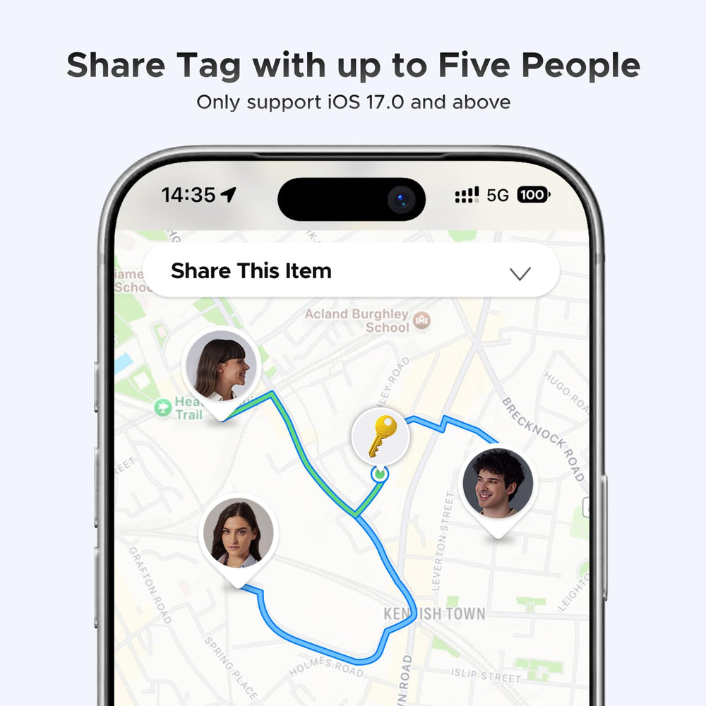 UGREEN FineTrack empaquetado abierto con accesorios listos para emparejar rápidamente