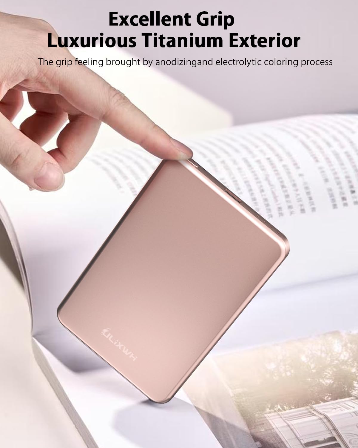 ULiXWH vista trasera mostrando imán, sujeción firme MagSafe
