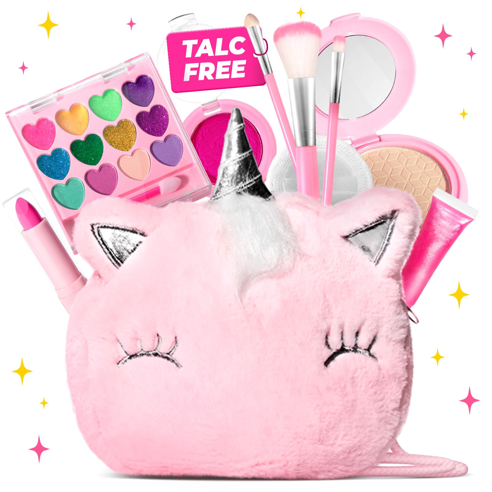 ULOVEME bolso unicornio esponjoso mostrando diseño y facilidad de transporte