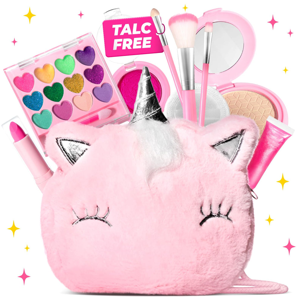 ULOVEME bolso unicornio esponjoso mostrando diseño y facilidad de transporte
