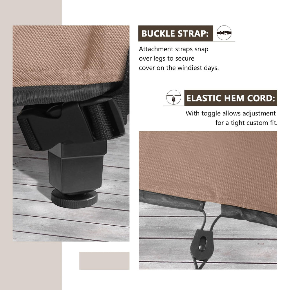 ULTCOVER clips y cordones asegurando la funda para mayor sujeción en viento