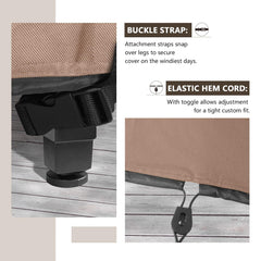 ULTCOVER clips y cordones asegurando la funda para mayor sujeción en viento