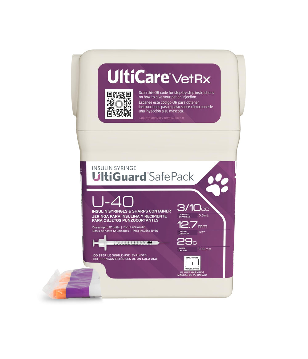 UltiCare UltiGuard frente del empaque mostrando kit todo-en-uno y beneficio seguridad