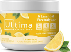 Ultima Replenisher front canister showing label and servings benefit