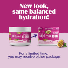 Ultima Replenisher mixed passionfruit drink in glass offering refreshing hydration
