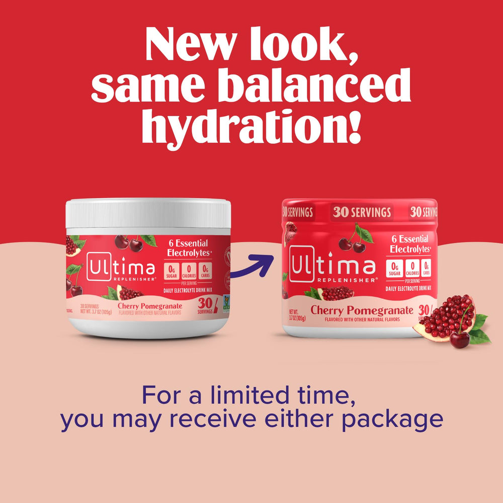 Ultima Replenisher scoop filled with powder ready to mix for easy serving