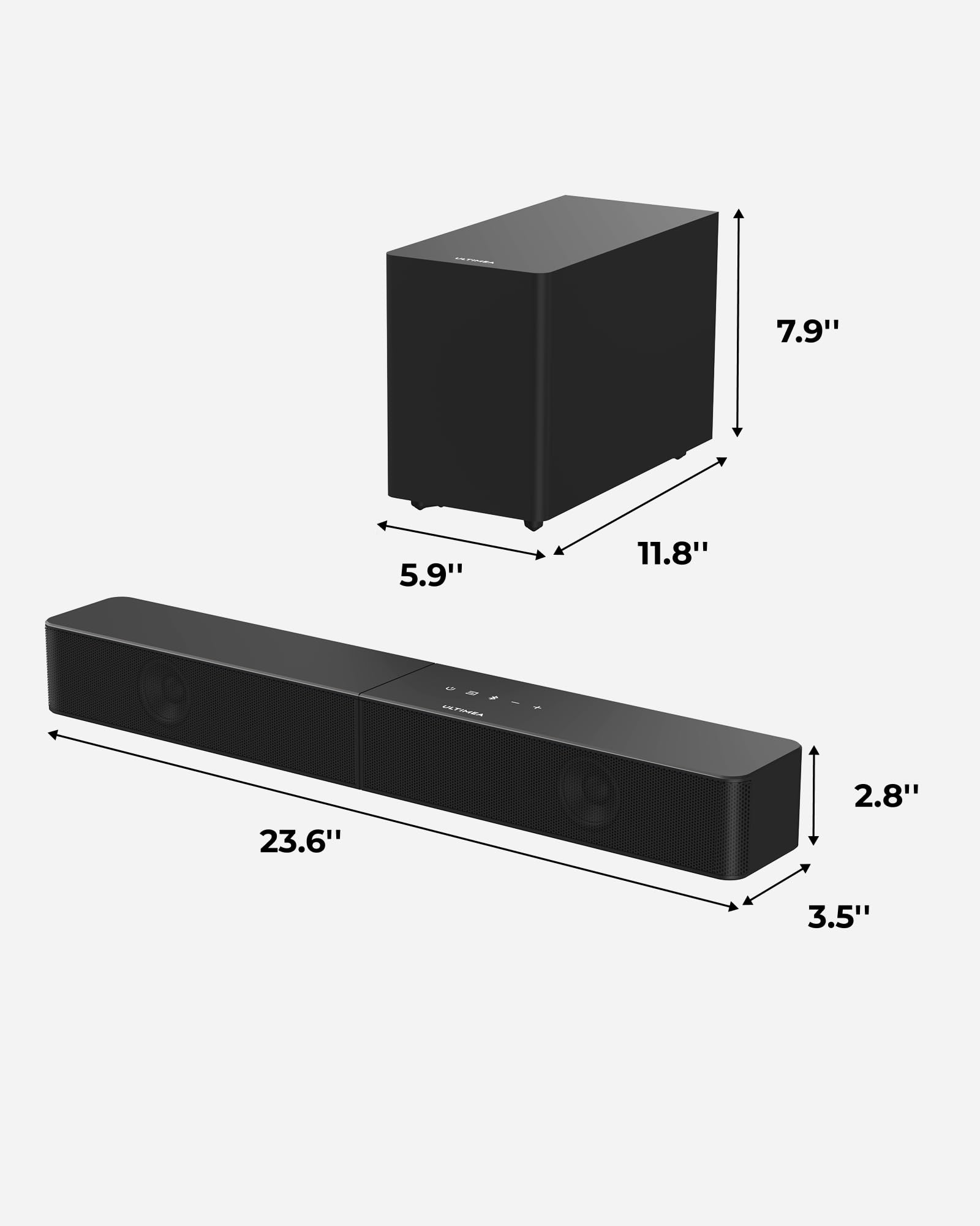 ULTIMEA subwoofer colocado en esquina mejorando respuesta de bajos