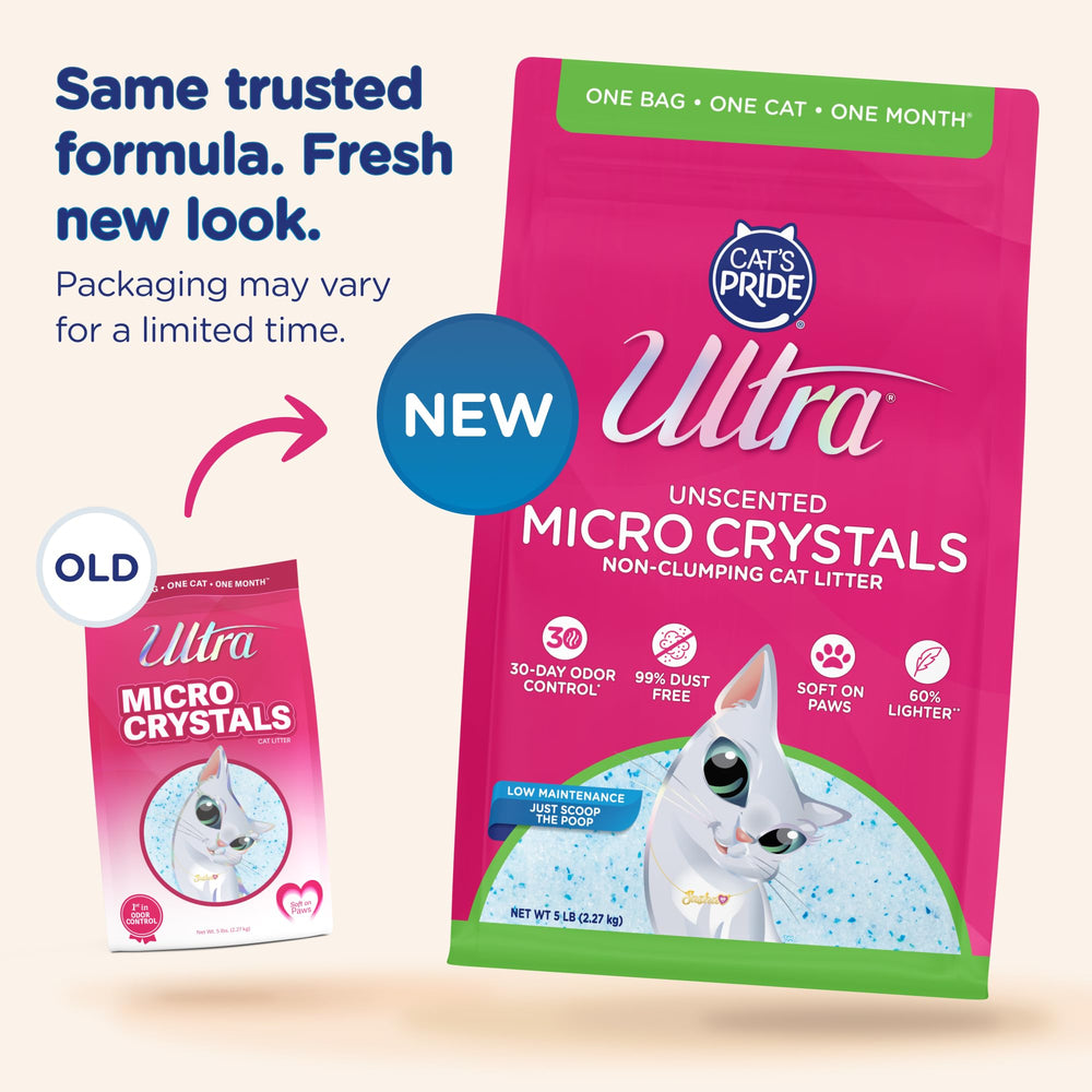 ULTRA detalle de cristales en bolsa que muestra textura absorbente