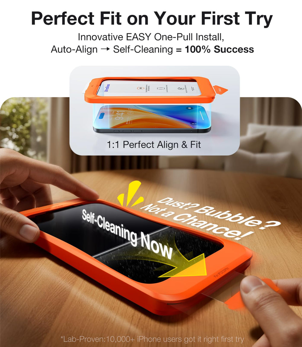 UltraGlass comparación de grosor demostrando protección sin bulk extra