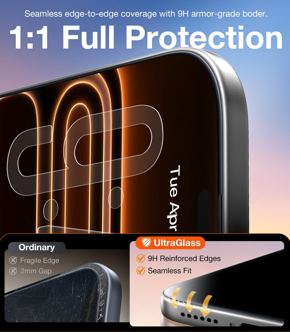 UltraGlass lifestyle desk scene showing sleek protection and everyday peace of mind