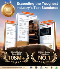 UltraGlass textura del vidrio Top 9H+ que muestra resistencia y sensación premium