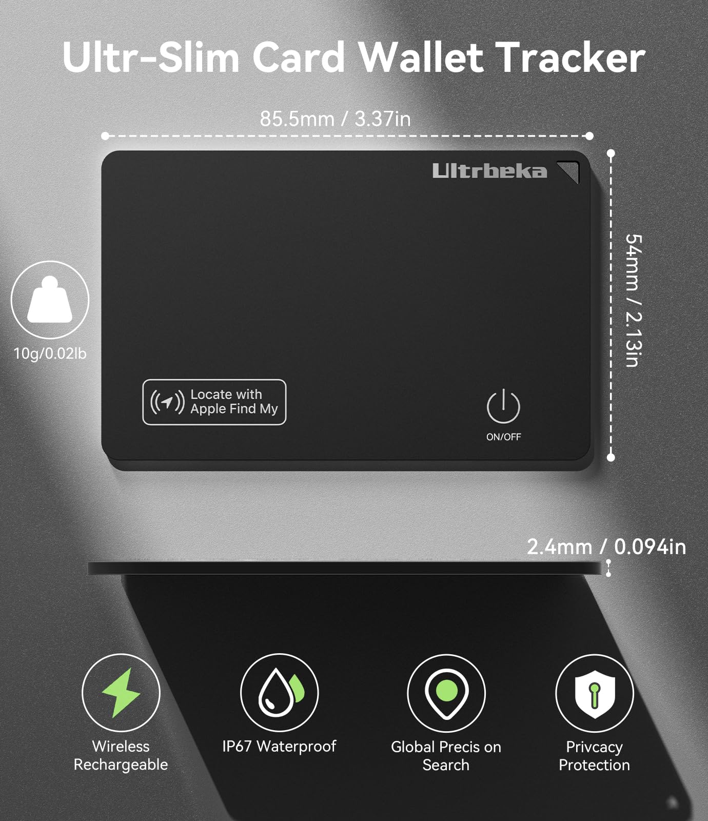 Ultrbeka en billetera para uso cotidiano y localización rápida con Apple Find My