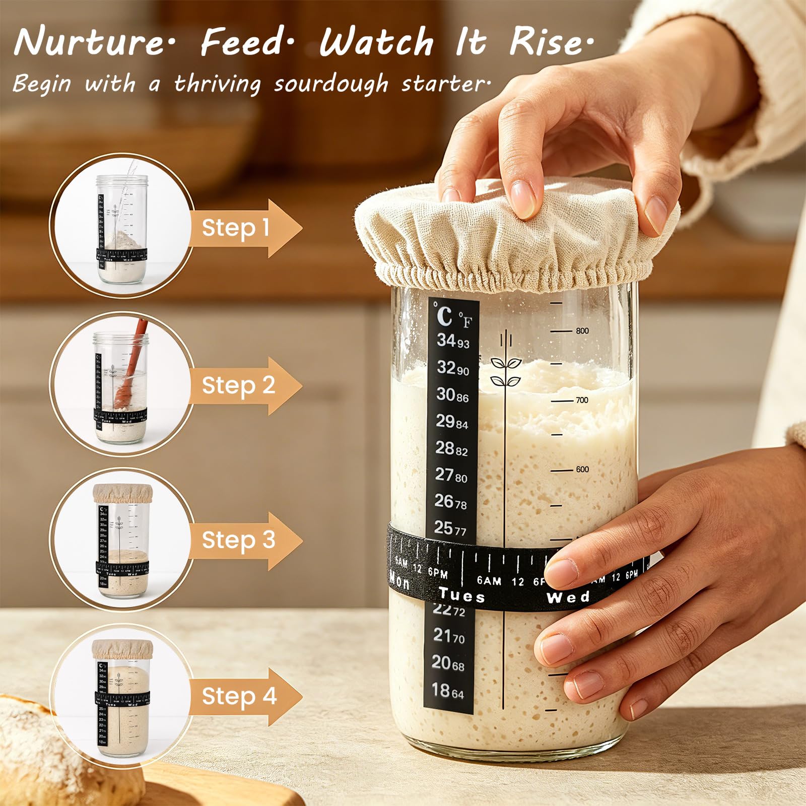 Banneton de ratán 9" Umite Chef ideal para fermentación en frío y corteza crujiente