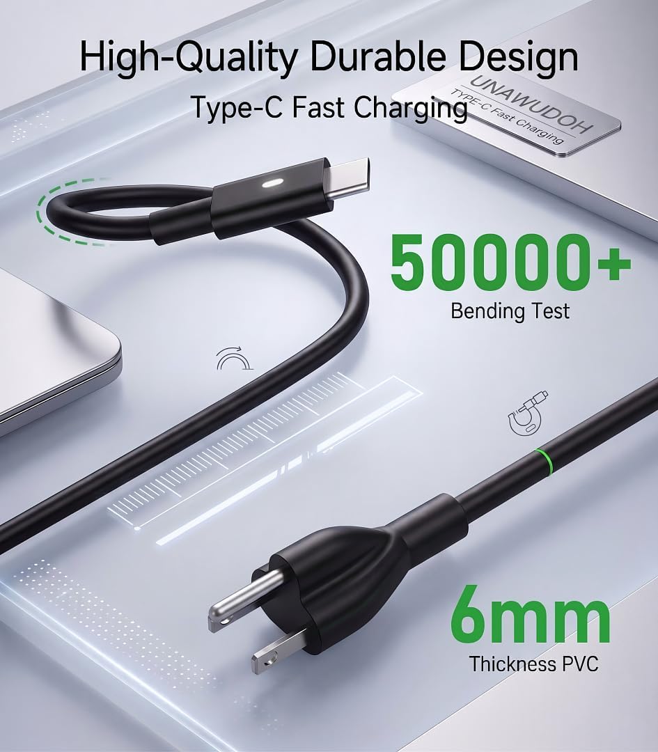 UNAWUDOH adaptador conectado a laptop XPS durante edición, suministro estable de energía