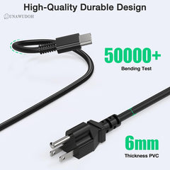 UNAWUDOH detalle del cable reforzado resistente a 50.000 doblados para mayor seguridad