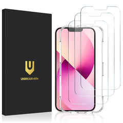 UNBREAKcable embalaje frontal mostrando pack de tres protectores y beneficios claros
