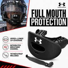 Under Armour primer plano del canal de aire que mejora la respiración durante el juego
